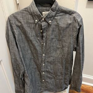 J.Crew button-down gray chambray shirt, size small
